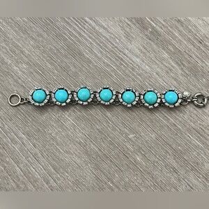 Jcrew gold turquoise bracelet